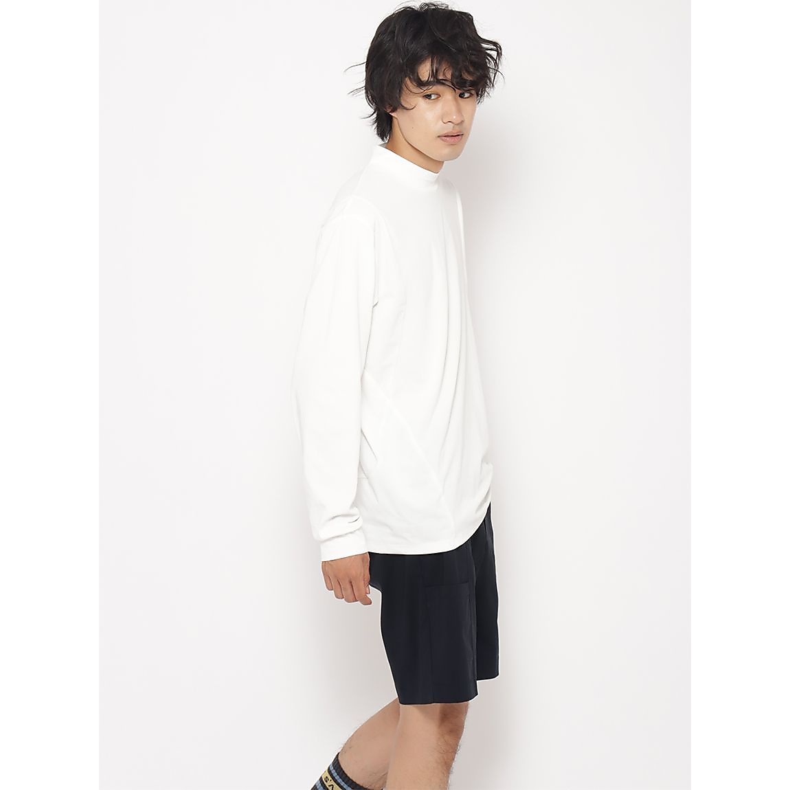 MFY天竺 モックネック長袖TシャツMENS