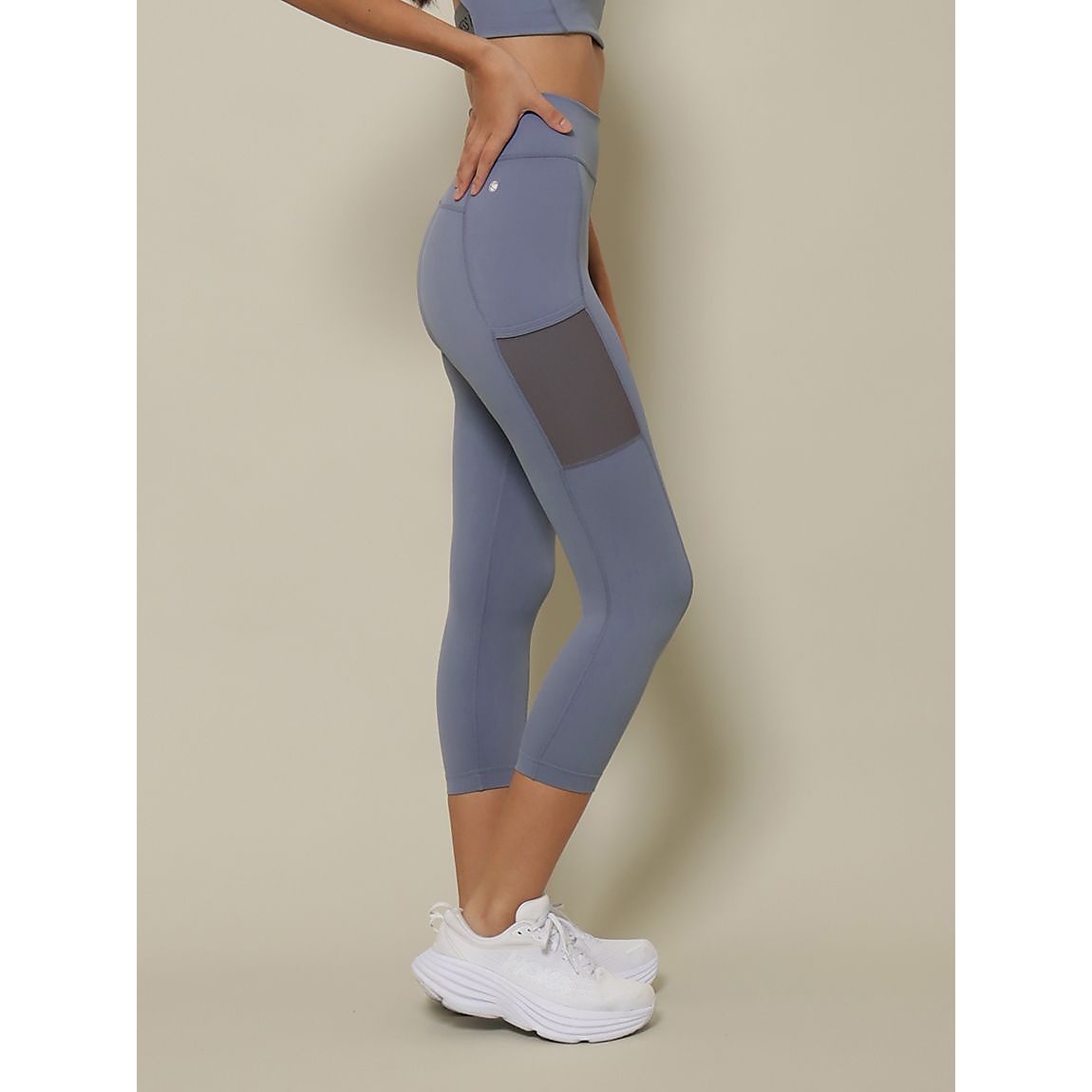 ナイロンスパンライトサポート クロップトタイツ