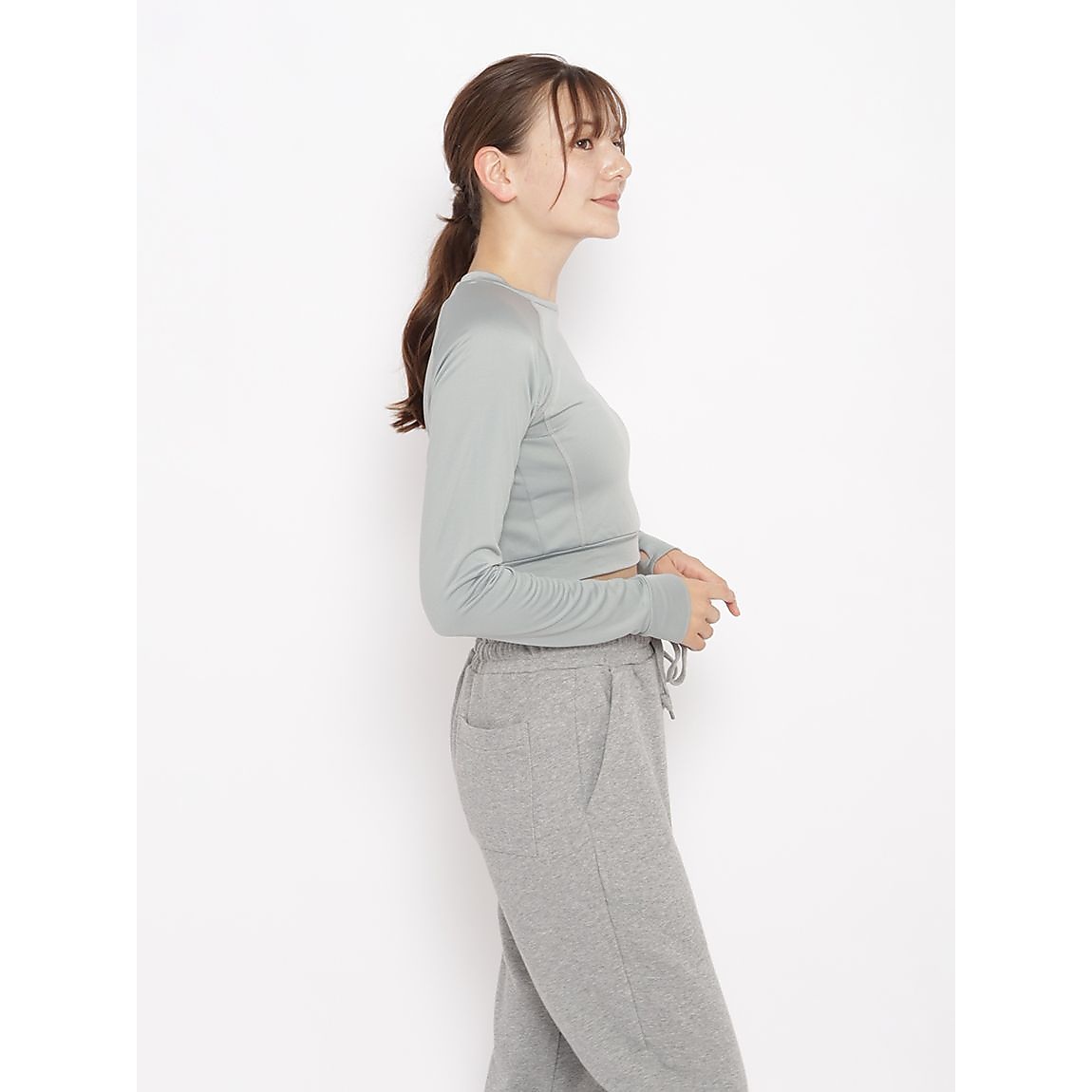 ソフトコンプレッションWARM クロップト長袖Tシャツ LADIES