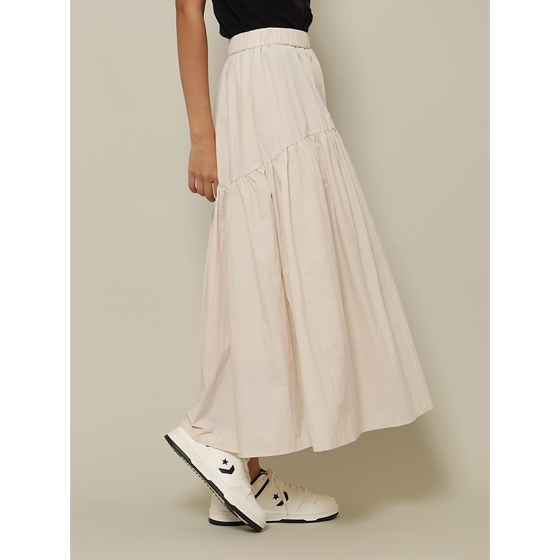 ナイロンワッシャー ティアードスカート