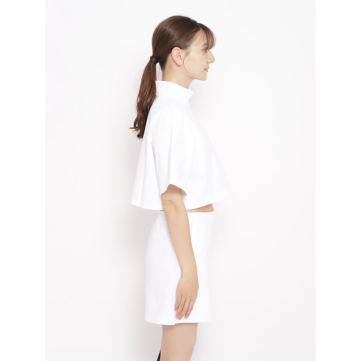 テックスムース フレアクロップトモックネックLADIES