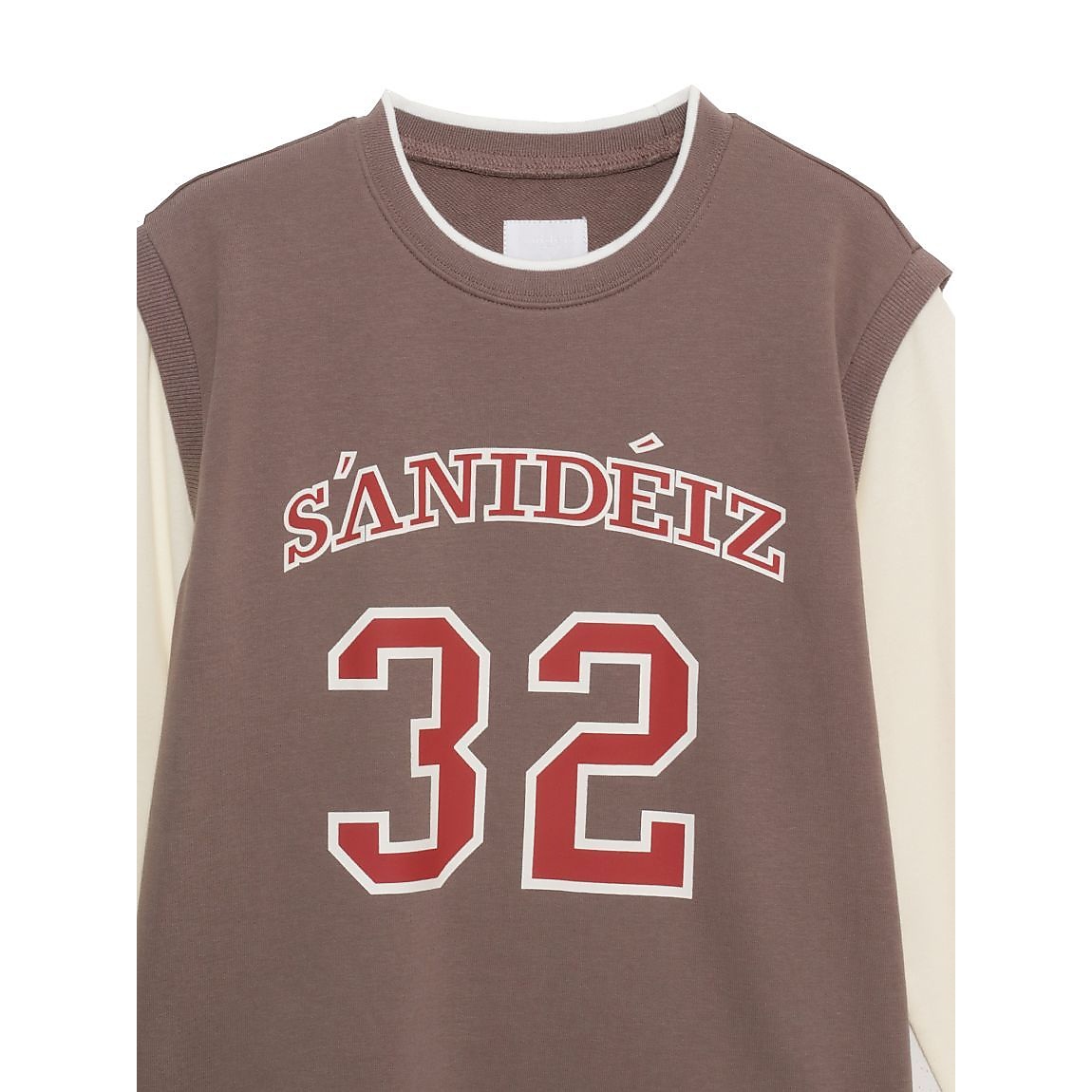 コットンミニ裏毛 ナンバリング長袖スエット JUNIOR