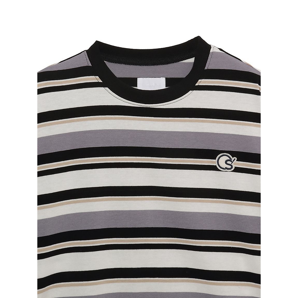 コットン天竺 マルチボーダー長袖TEE JUNIOR