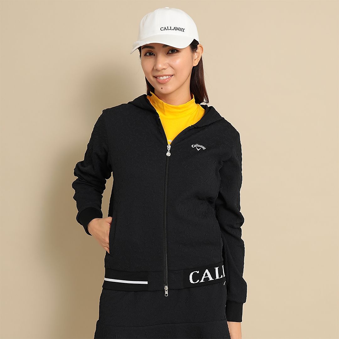 フラワージャカードスウェットパーカー