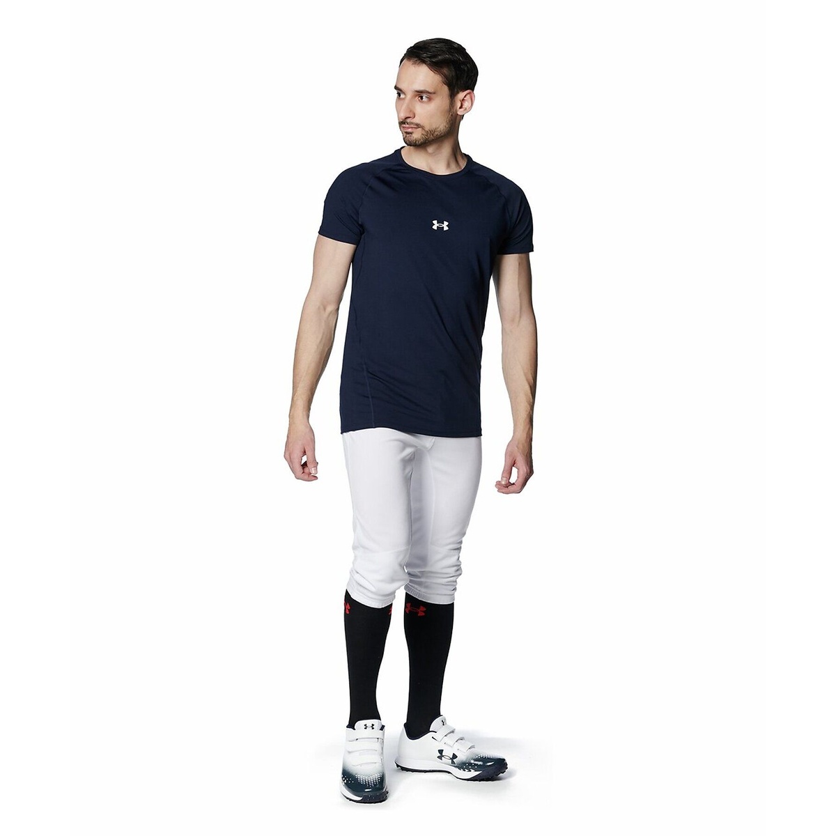 UA HEATGEAR COMFORT FITTED SHORT SLEEVE CREW NECK SHIRT