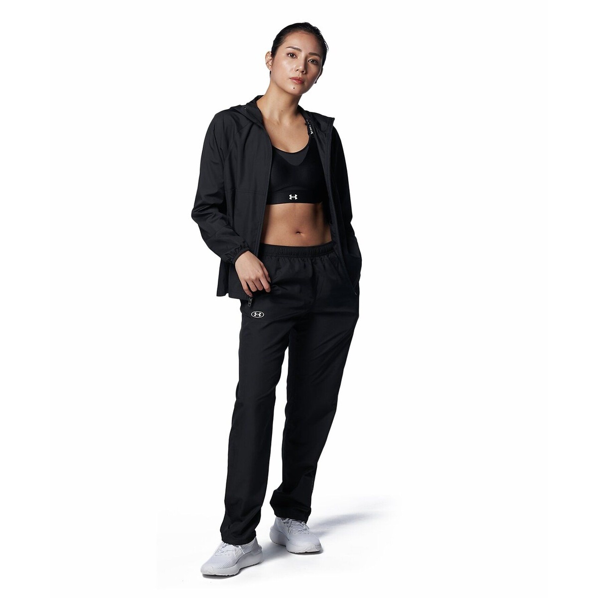 UA WORDMARK WOVEN FULL ZIP HOODIE