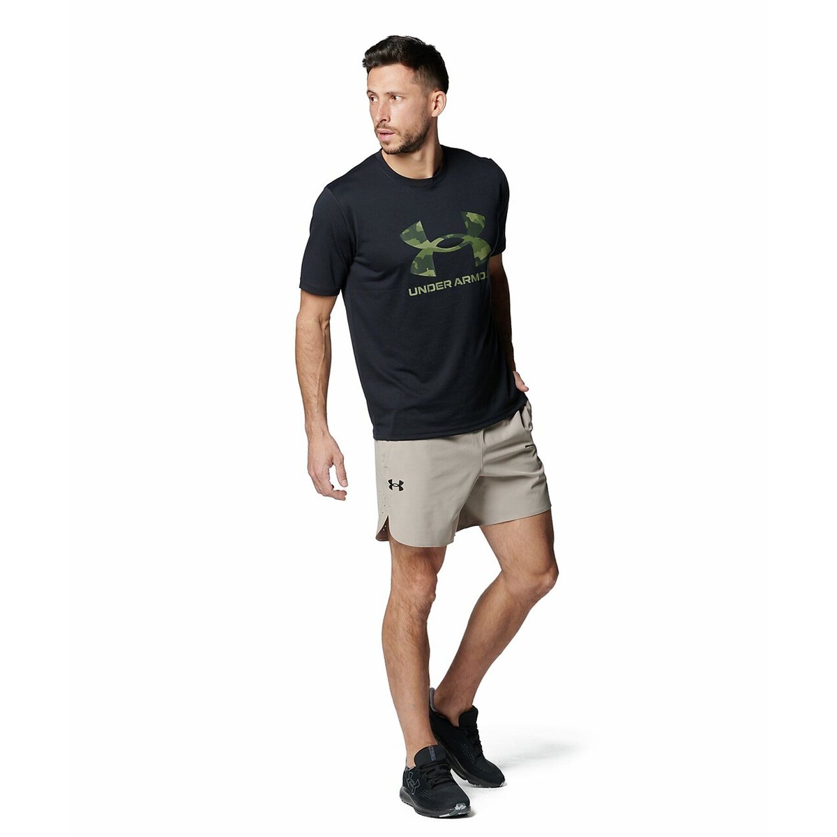 UA TECH CAMO BIG LOGO SHORT SLEEVE T-SHIRT