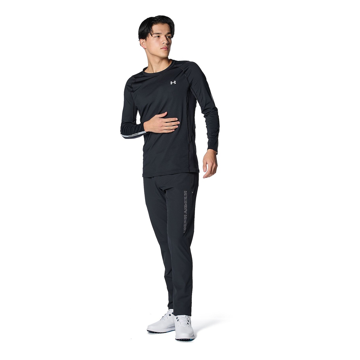 UA HG Fitted LS Crew NV