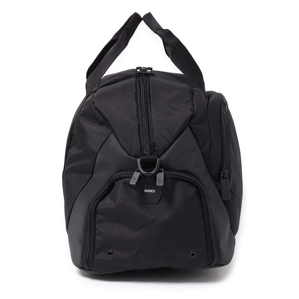 シューズポケットツキボールドロゴダッフルバッグ