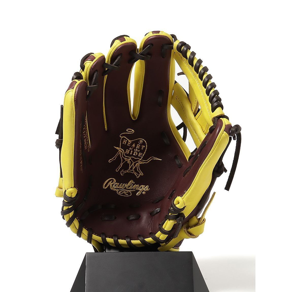 軟式 HOH MLB COLOR SYNC(エイチオーエイチエムエルビーカラーシンク)N54G-チョコ/イエロー