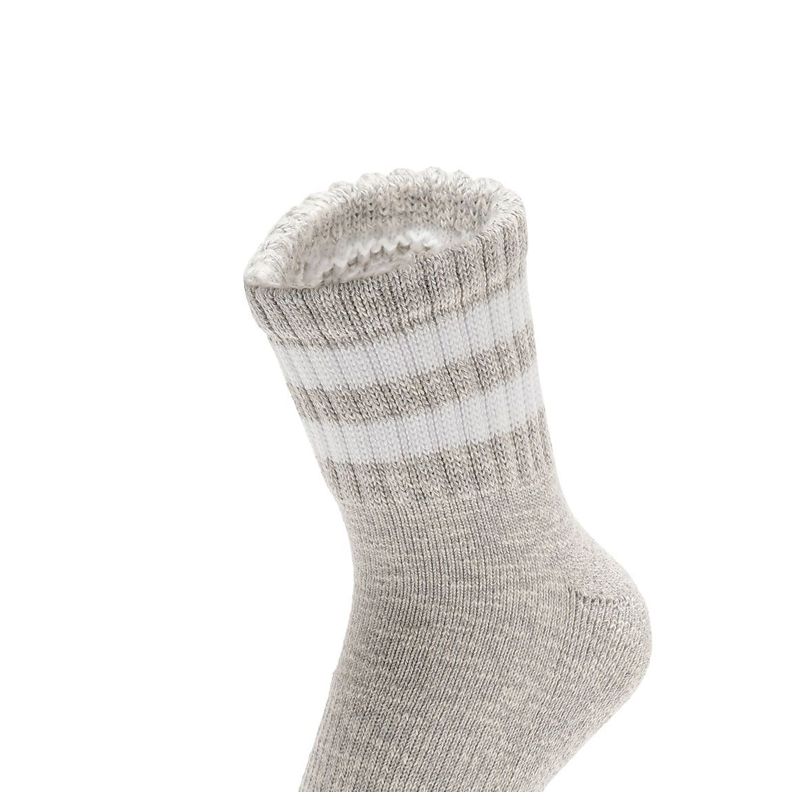 2足組パイル編 スラブ糸 ラインソックス:ショート