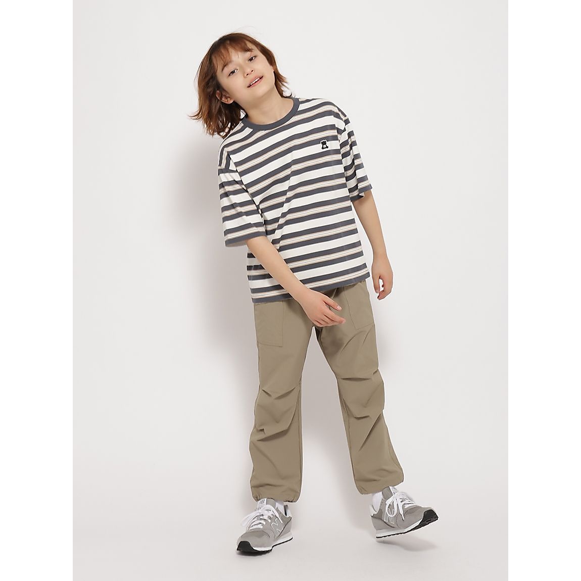 「Berry Bear」シリーズ マルチボーダーTシャツ JUNIOR