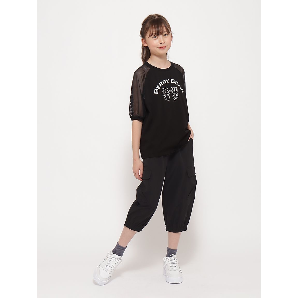 ナイロンストレッチ クロップトカーゴパンツJUNIOR