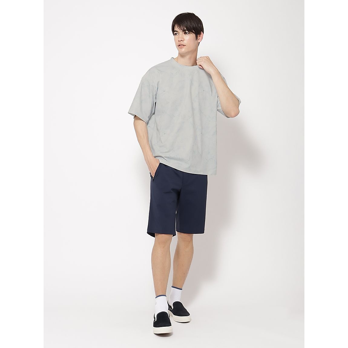 コットンタッチ天竺 オーバーサイズ半袖Tシャツ MENS