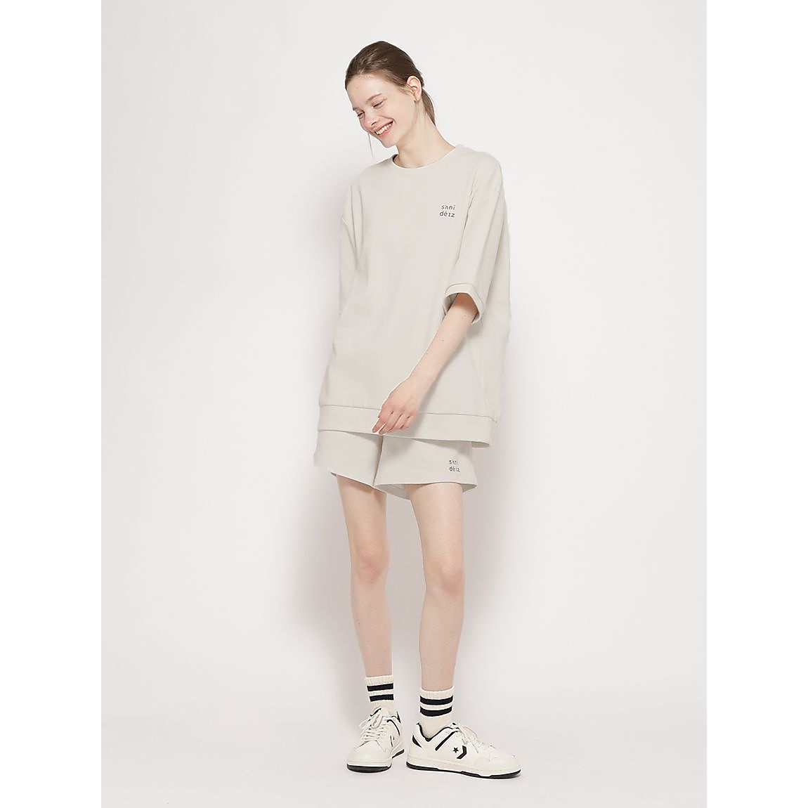 コットンPEスウェット クルーネック半袖 UNISEX