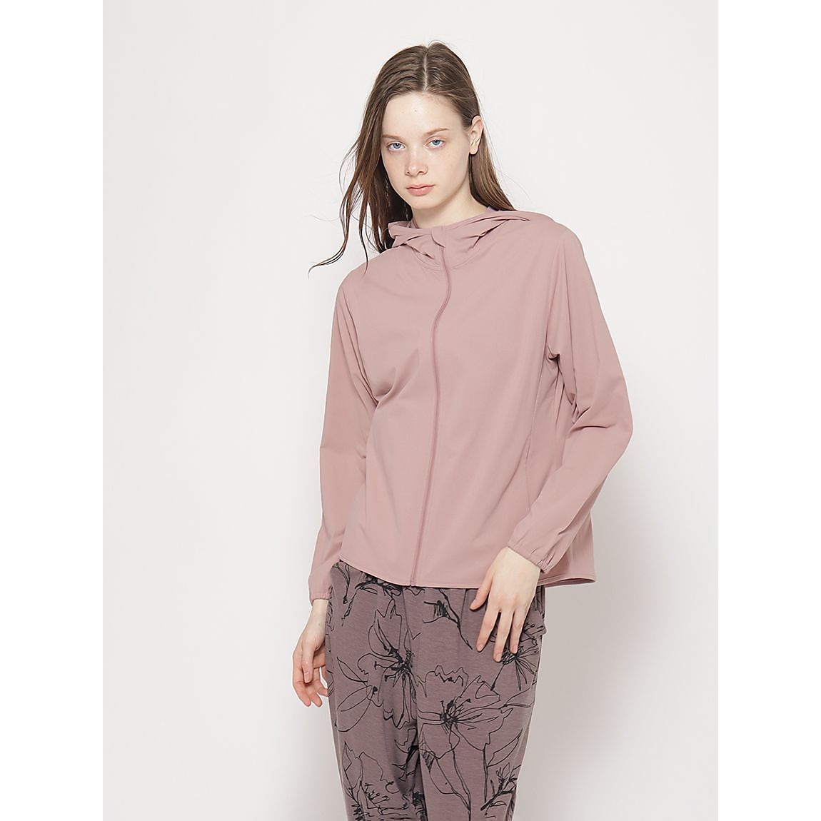 コットンタッチ天竺 ジップフーディ LADIES