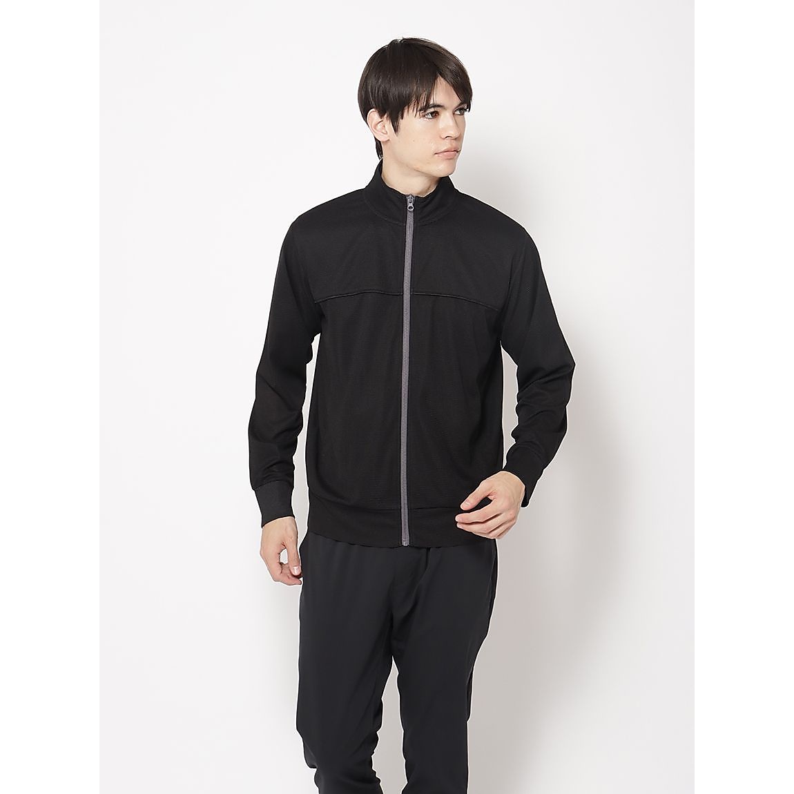 軽量ワッフルジャージ スタンドジップジャケットMENS