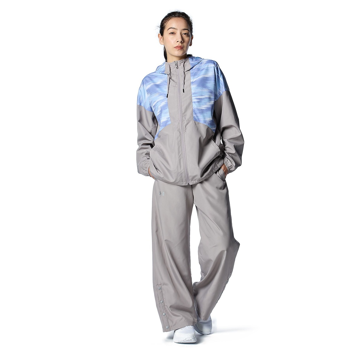 F24 UA MESH WOVEN FZ HOODIE