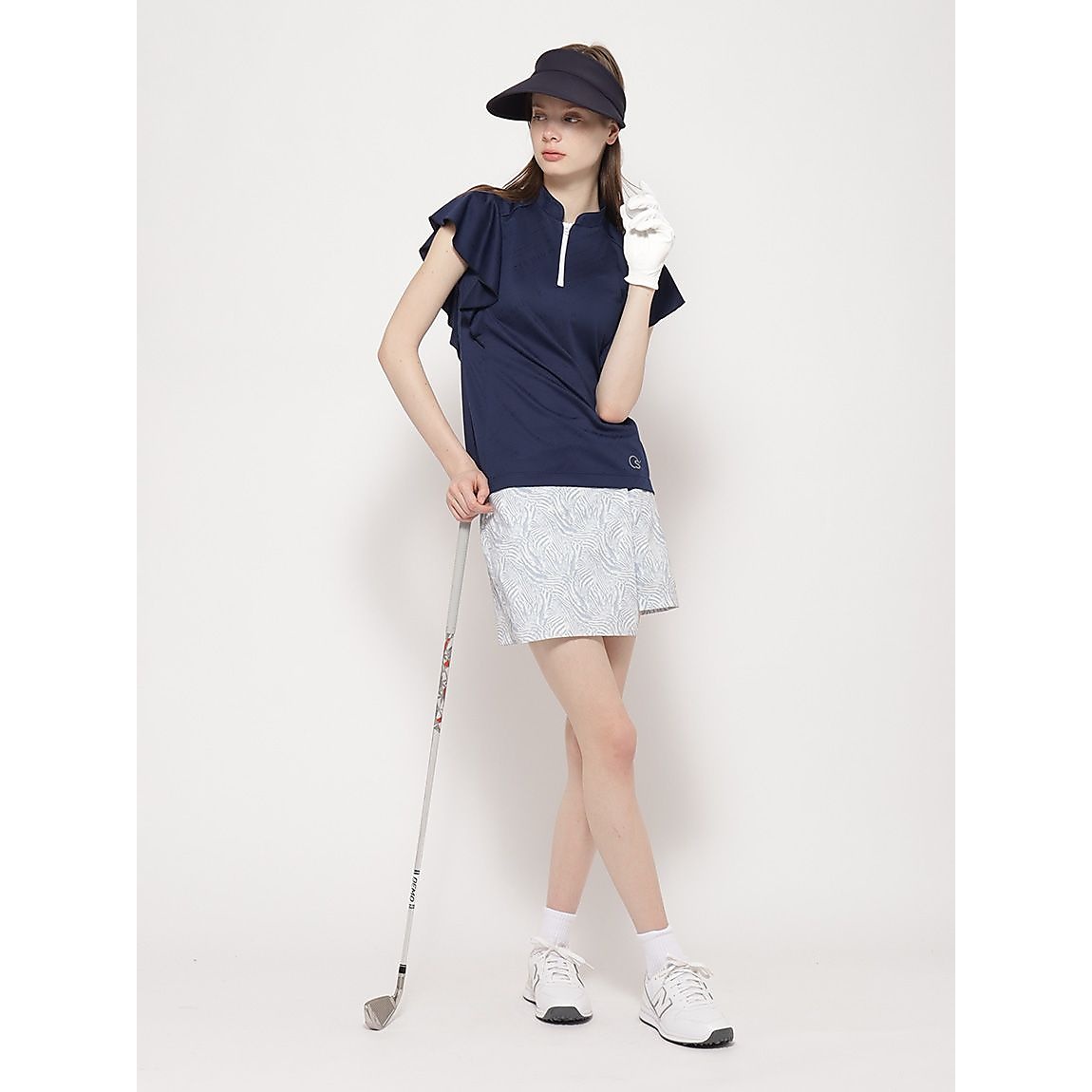 ポリエステルスムース for GOLF ロゴ JQフリルTシャツ LADIES