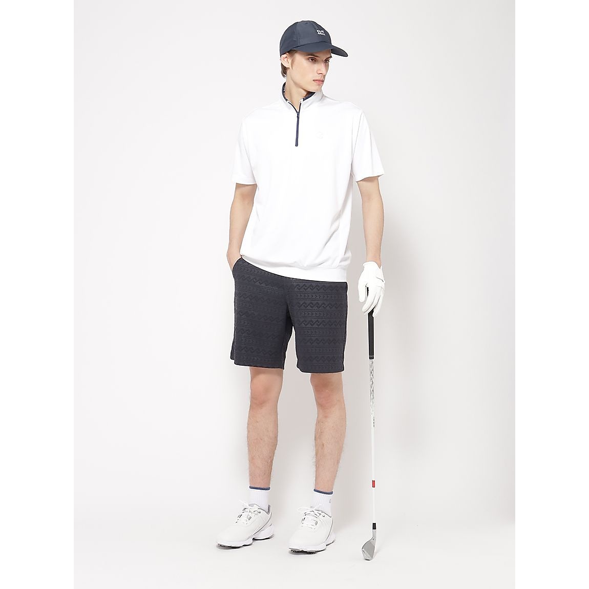 ポリエステルスムース for GOLF ロゴJQハーフジップ MENS