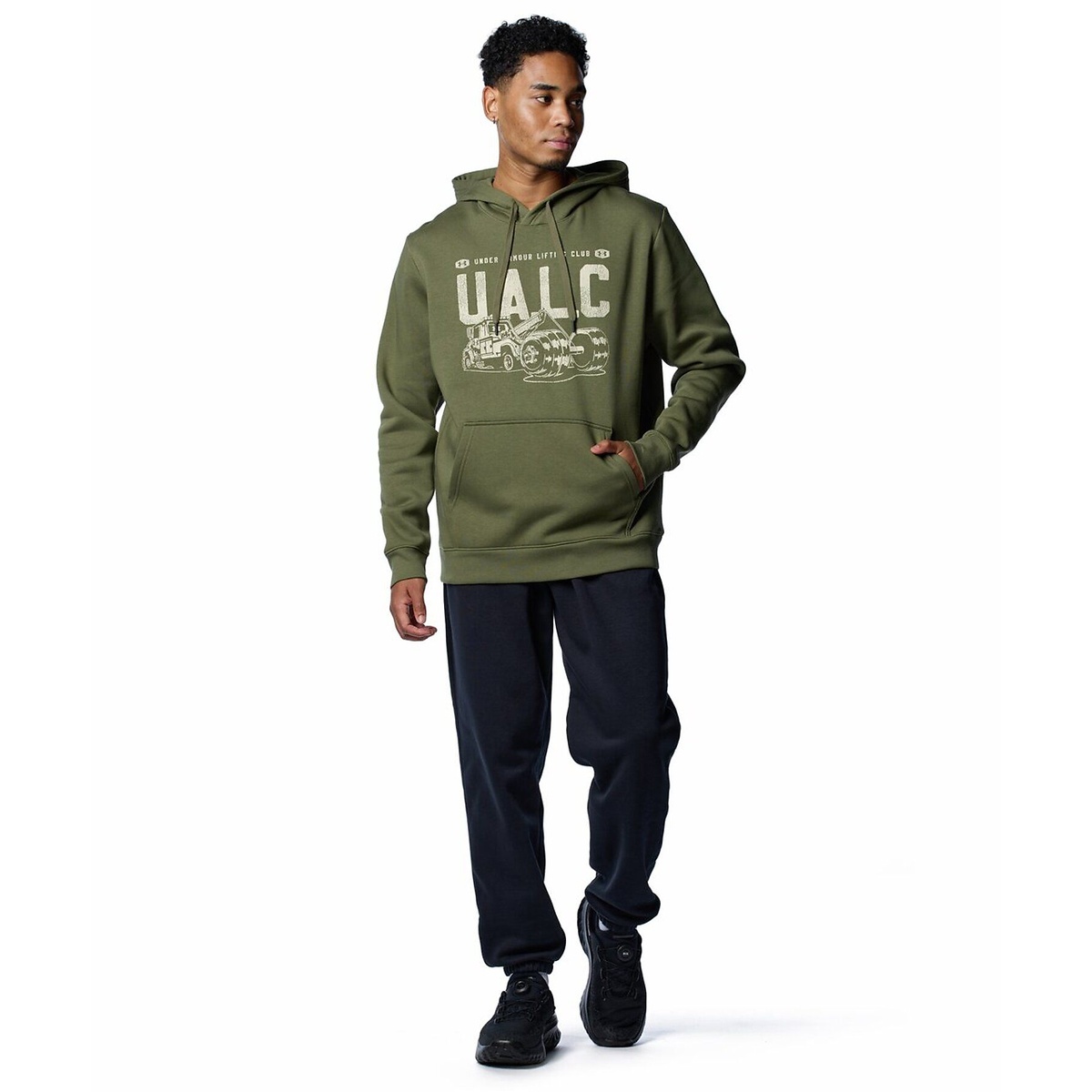 UA RIVAL FLEECE BL PRINTED