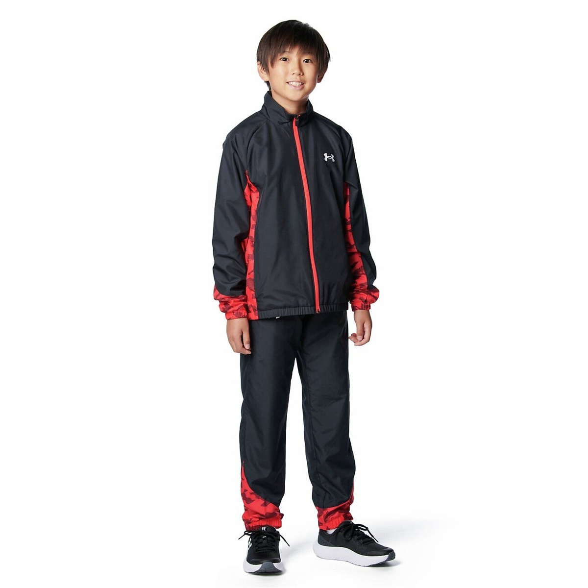 UA TRICOT LINED PRINT WOVEN FULL ZIP JACKET