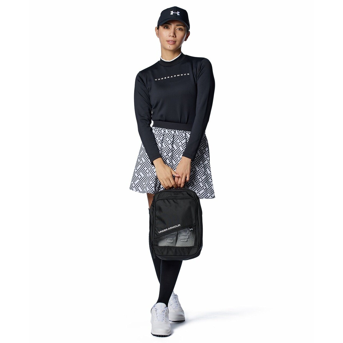 UA W Armour Knit LS Mock