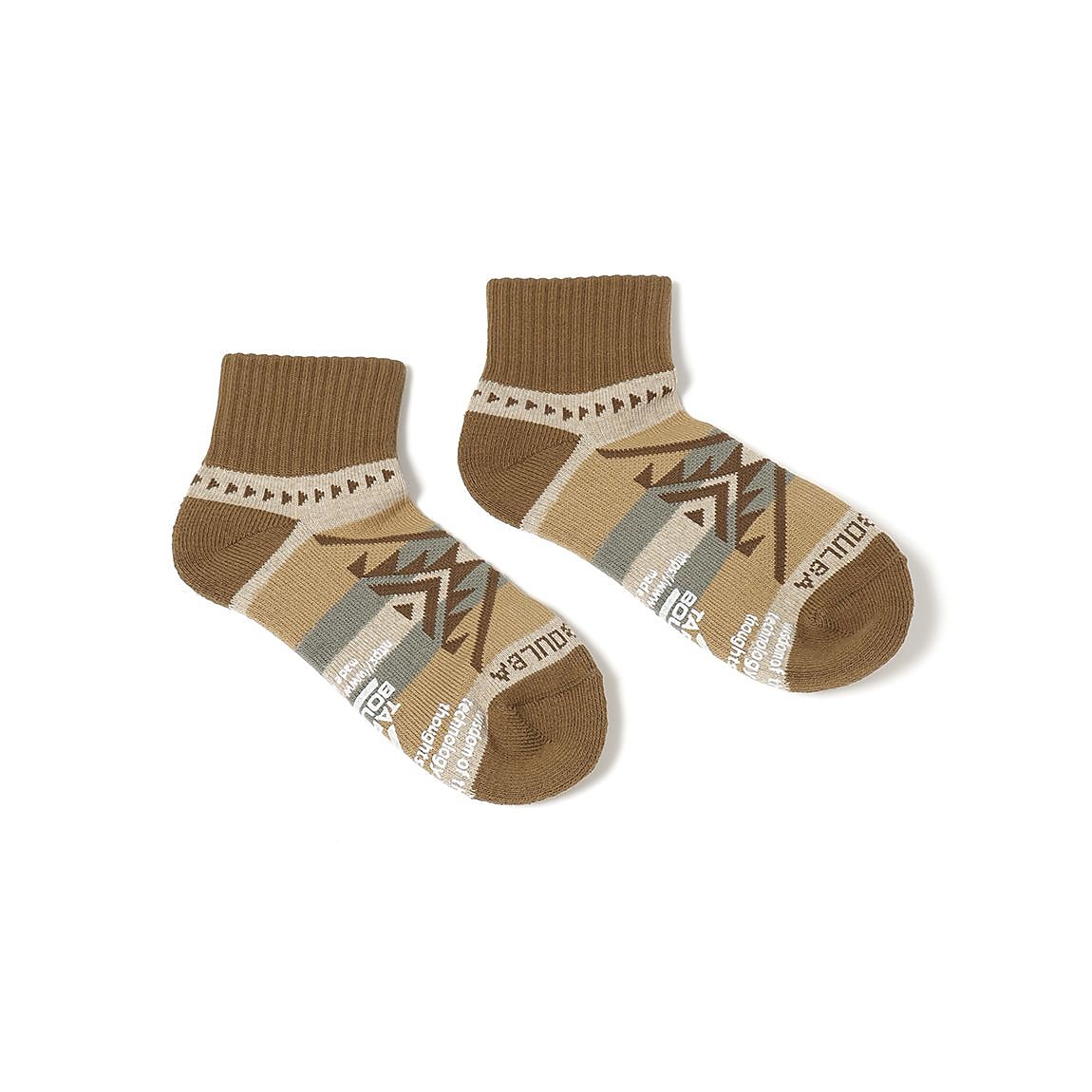 レディース ネイティブ柄ローゲージショートソックス