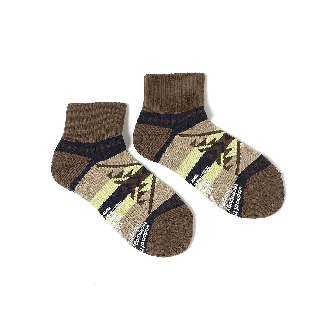 レディース ネイティブ柄ローゲージショートソックス