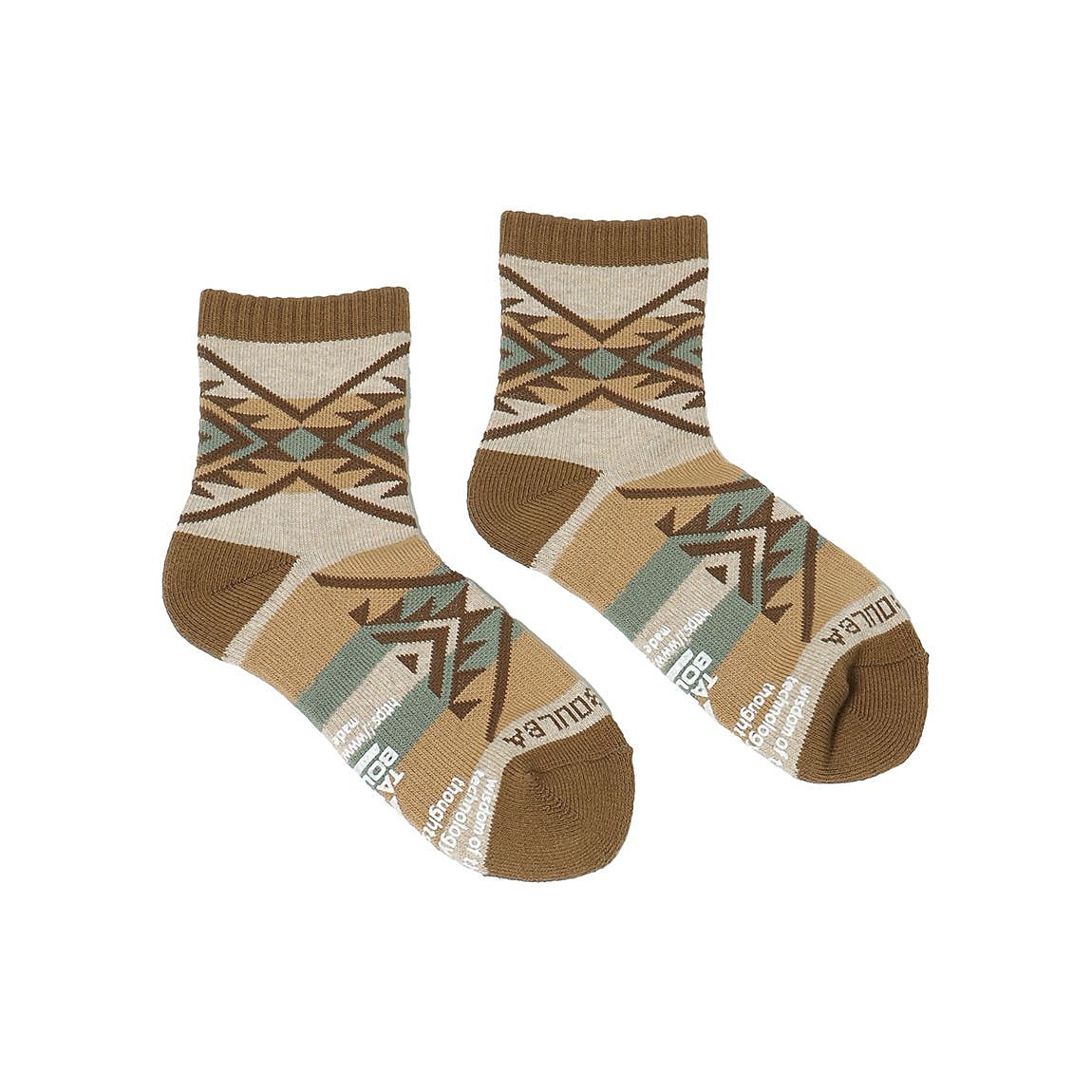 レディース ネイティブ柄ローゲージミドルソックス