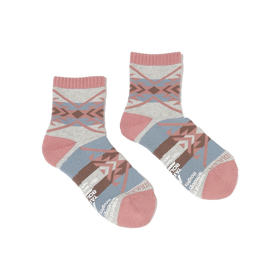 レディース ネイティブ柄ローゲージミドルソックス