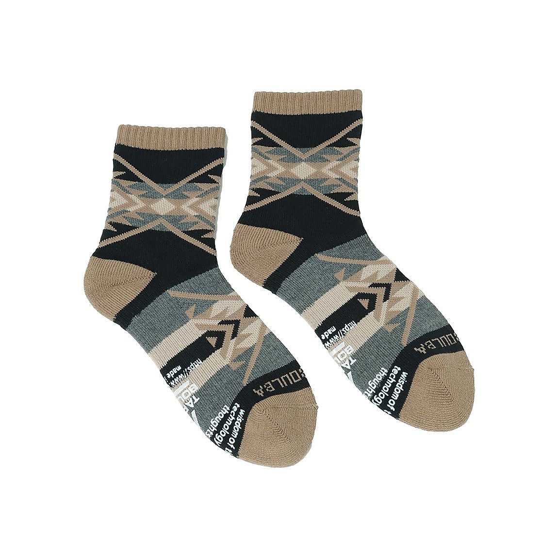 ネイティブ柄ローゲージミドルソックス