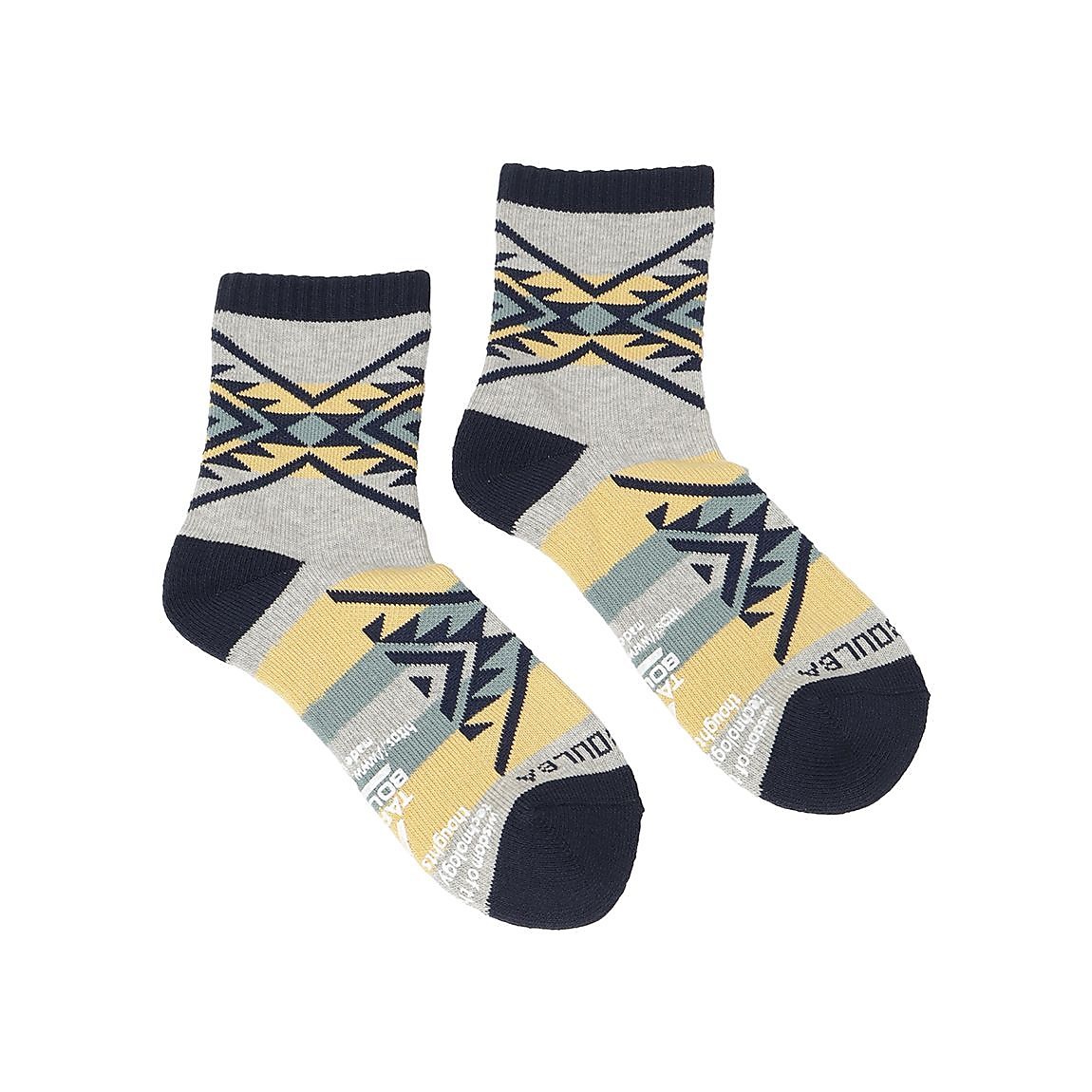 ネイティブ柄ローゲージミドルソックス