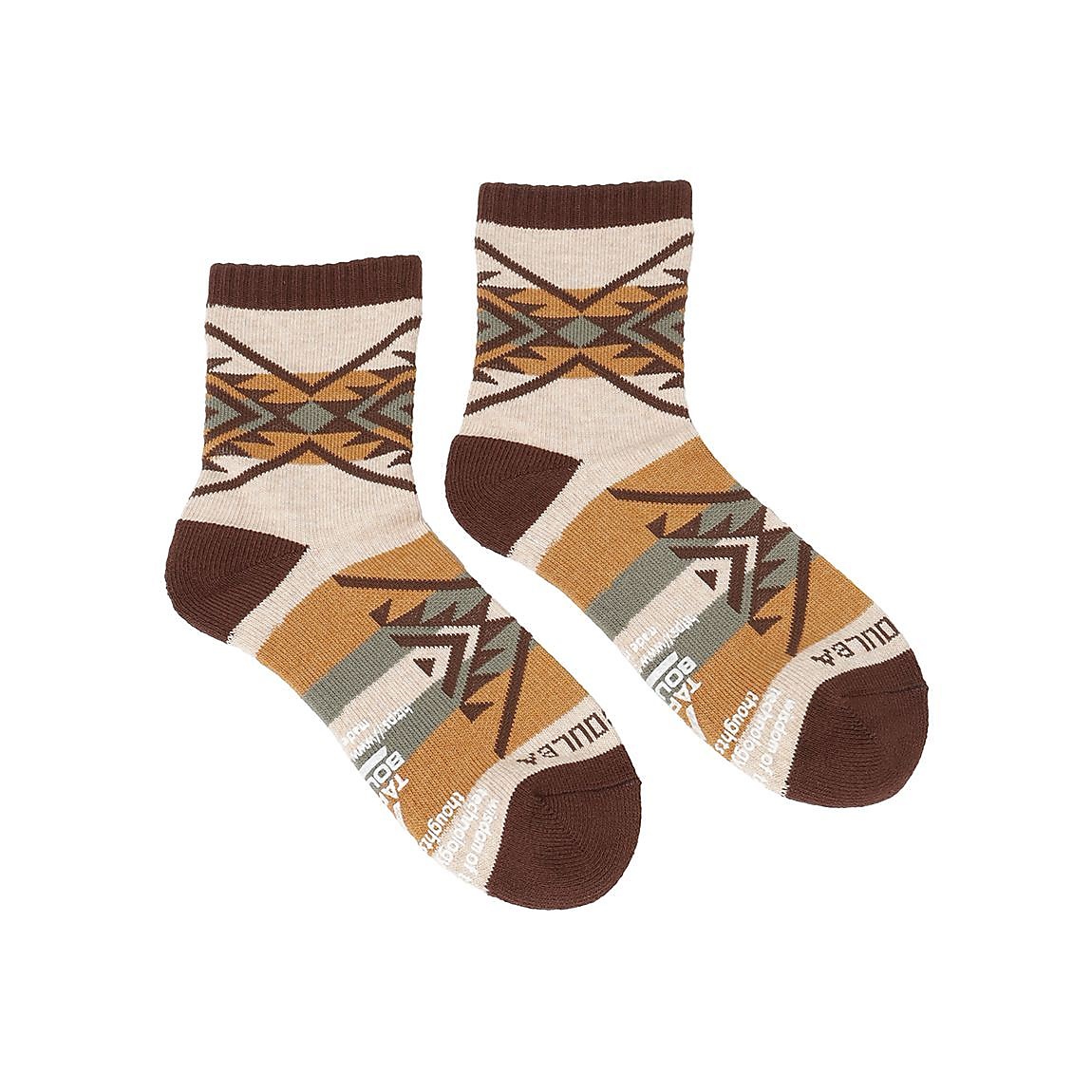 ネイティブ柄ローゲージミドルソックス