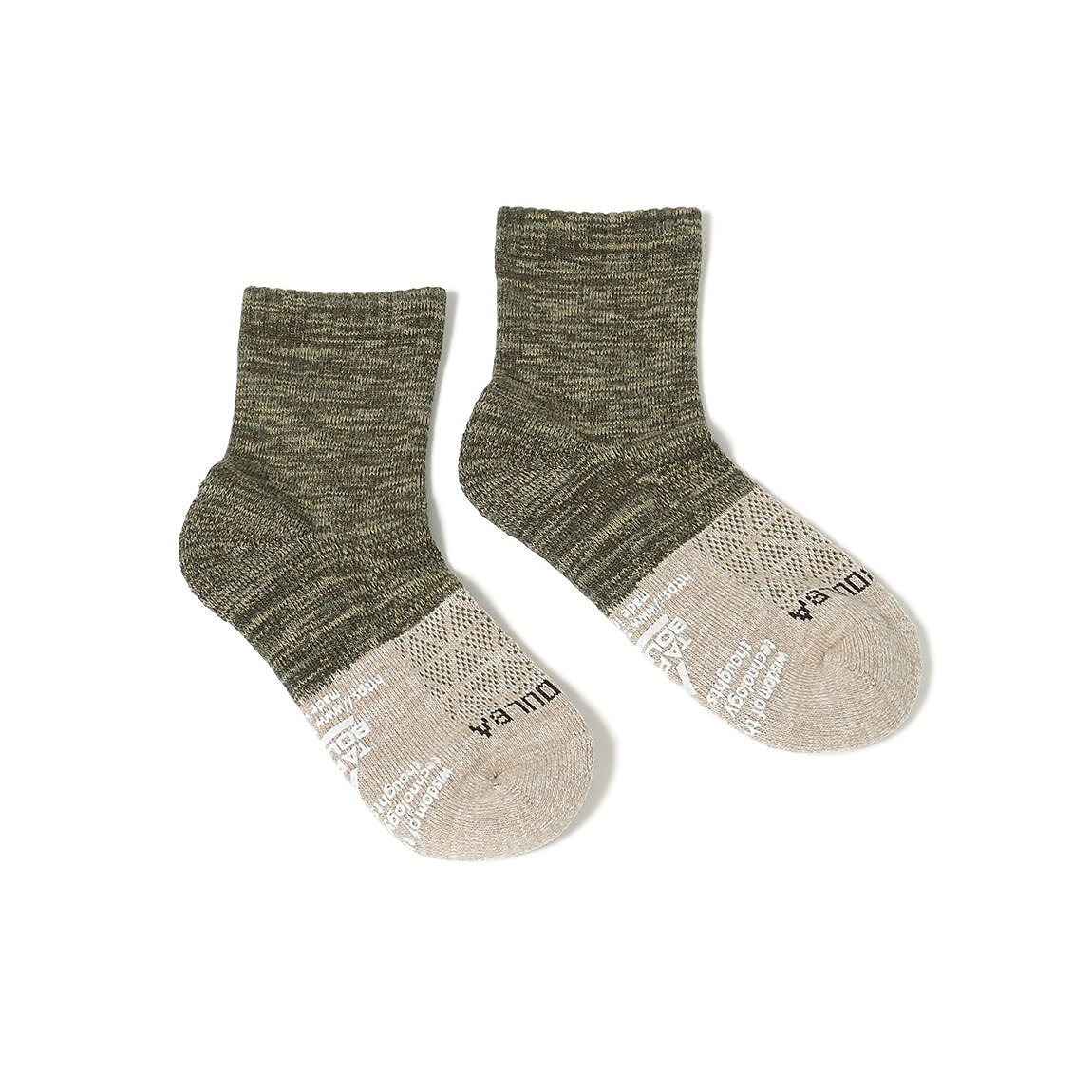 レディース 2面切替ローゲージミドルソックス