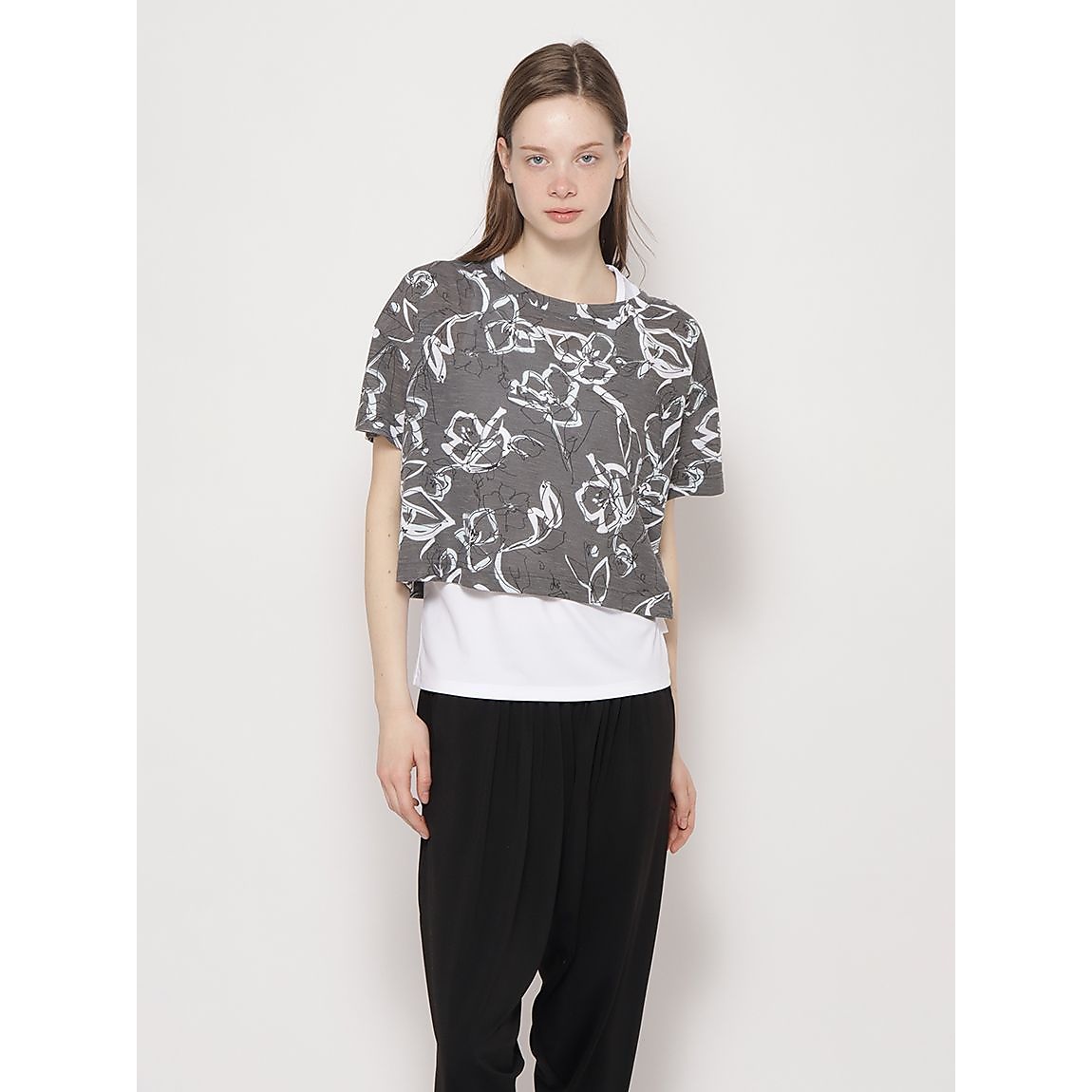 スラブ天竺×フルダルスムース プリントTシャツ&タンクLADIES