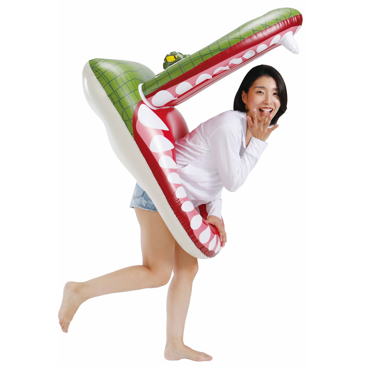 座れるワニうきわ　80cm(UKIWA 80cm)