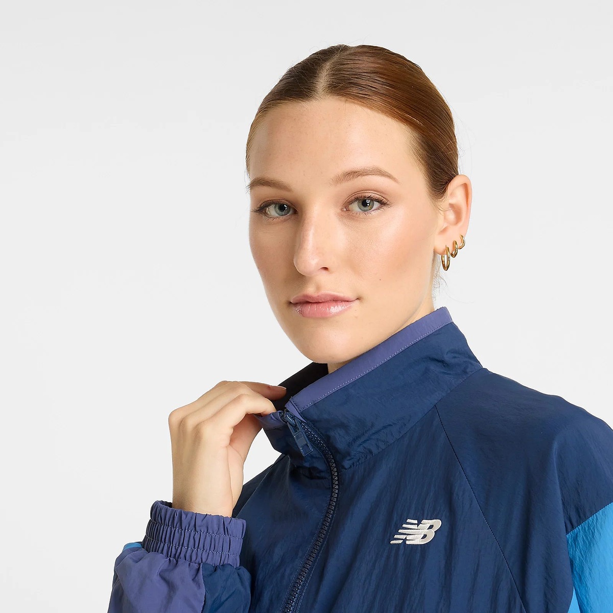 カラーブロックウーブンジャケット