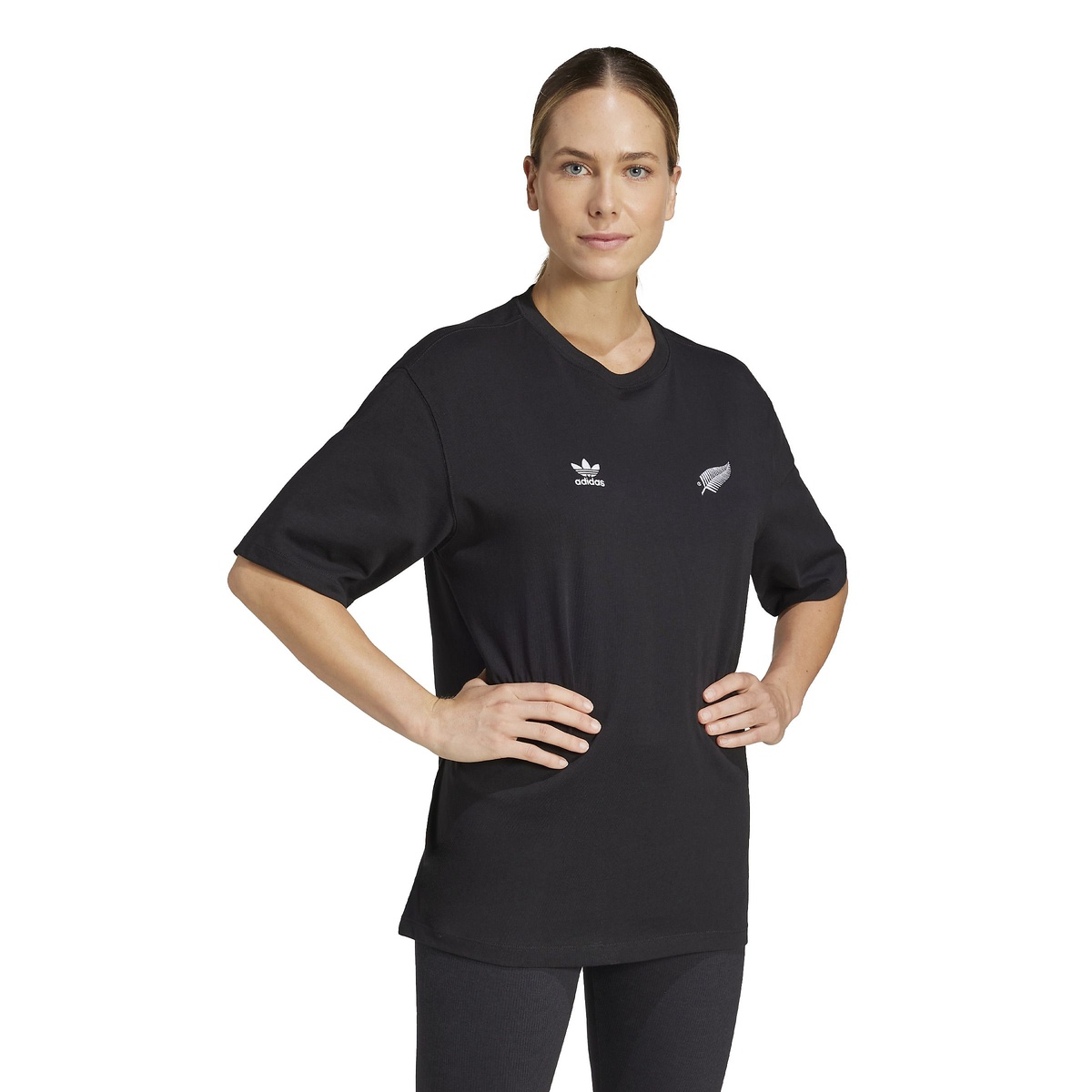 W ALL BLACKS トレフォイル ESS BOYF 半袖Tシャツ