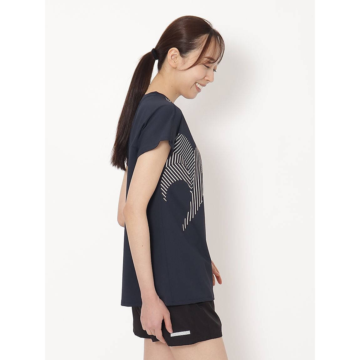 接触冷感フレンチスリーブシャツ