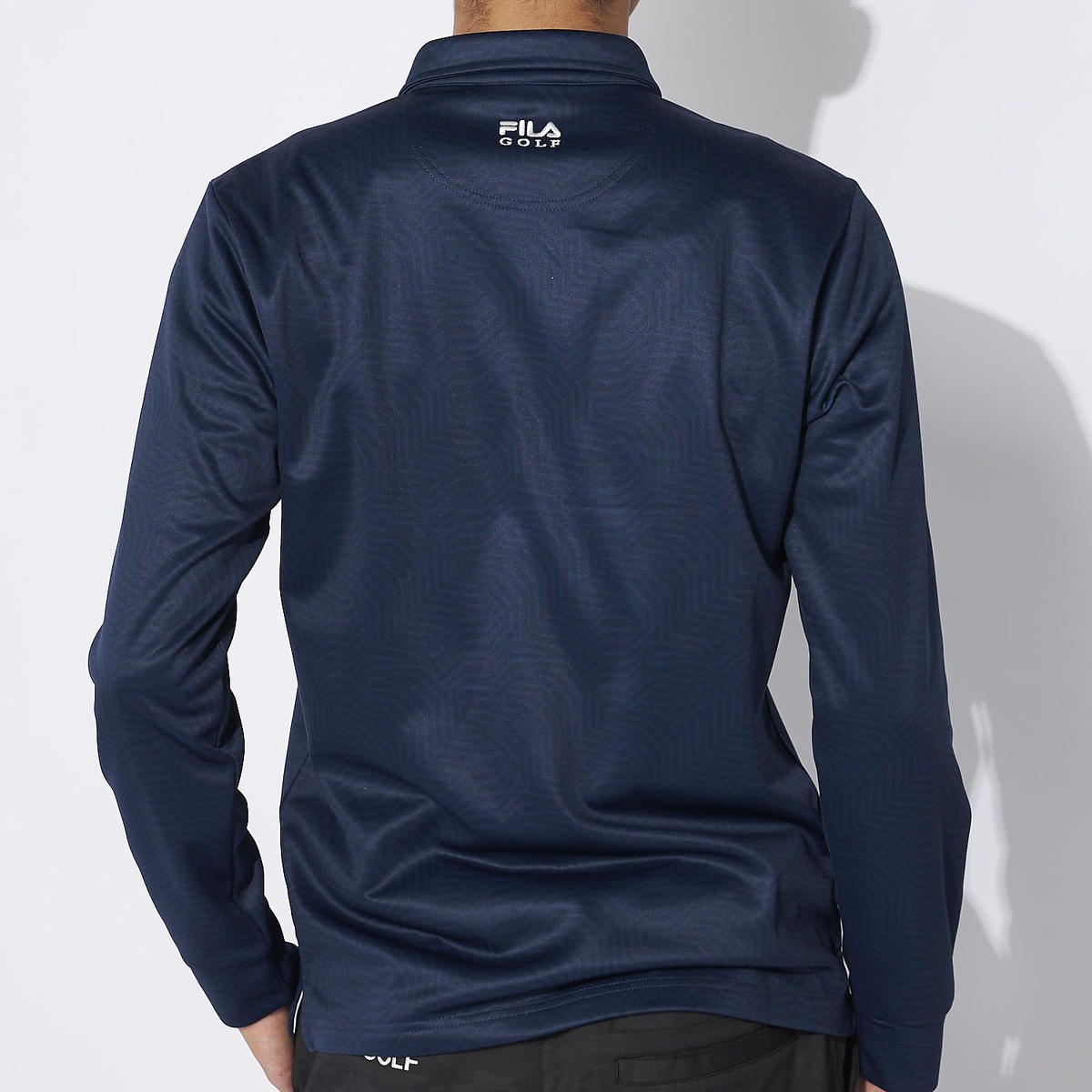 FILA GOLF プリント裏起毛長袖シャツ