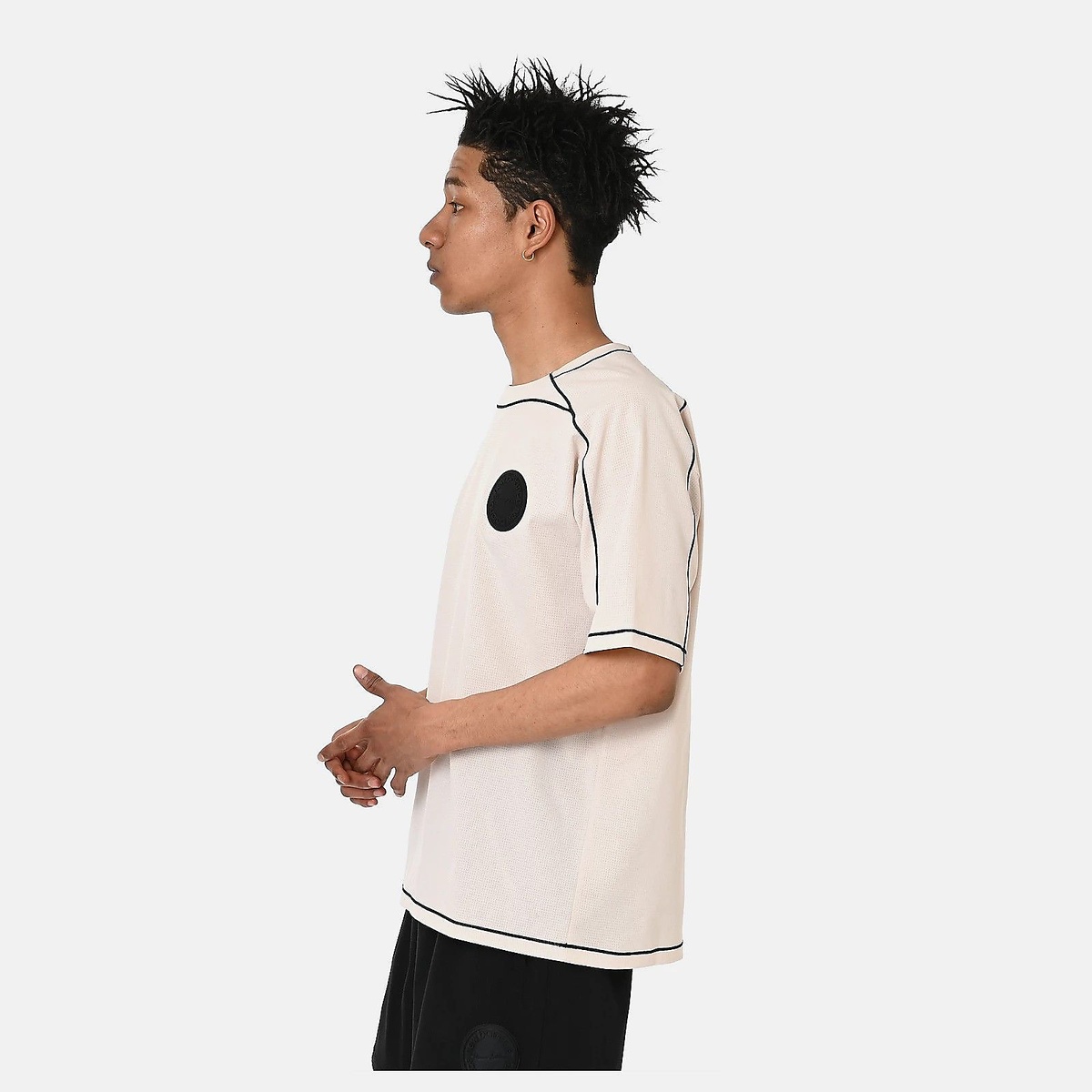 メッシュストレッチ ウーブンショートスリーブシャツ