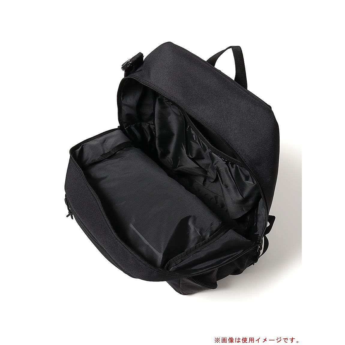 スプリットバックパック - ブラック/ブラック/レッド