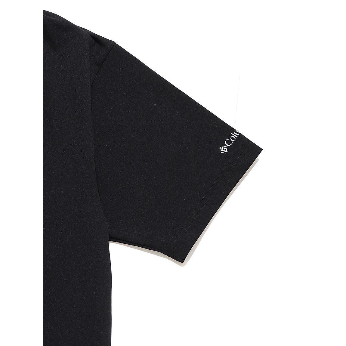 レイリバースプリットラグラングラフィックショートスリーブTシャツ