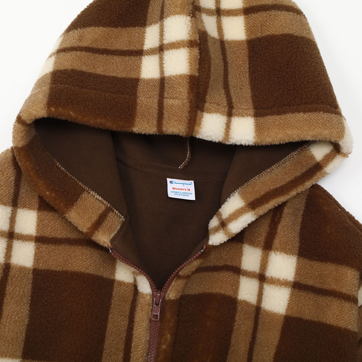 CHECK ZIP HOODED JACKET