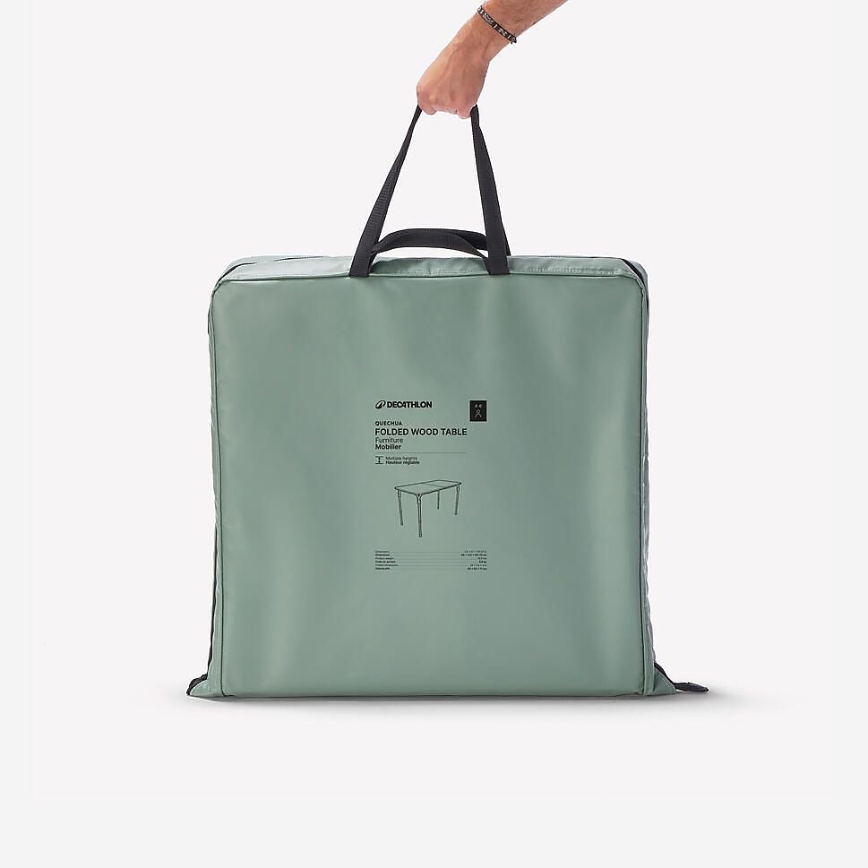 折りたたみ木製テーブルBEG