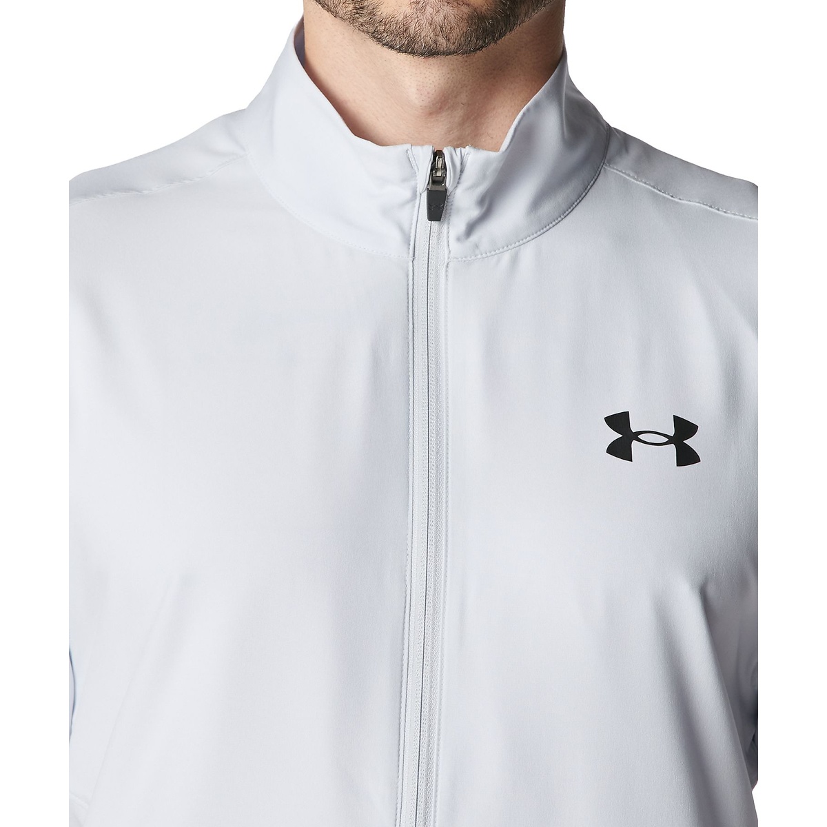 UA FRESH WOVEN FULL ZIP SHORT SLEEVE T-SHIRT