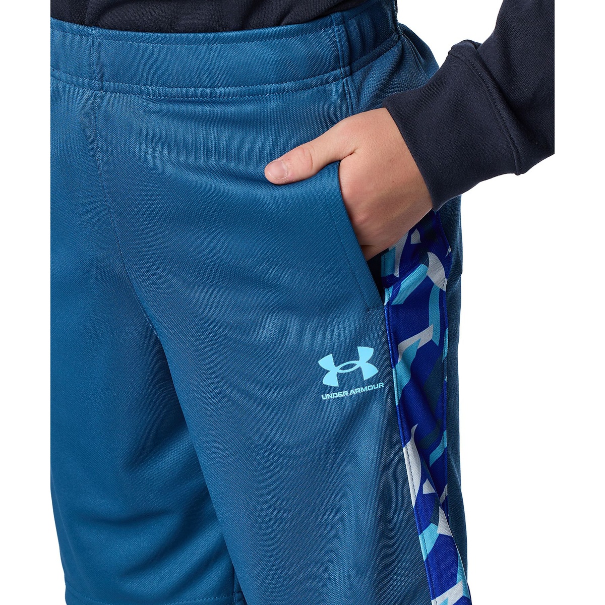 UA PRINT BLOCK TRACK SHORTS