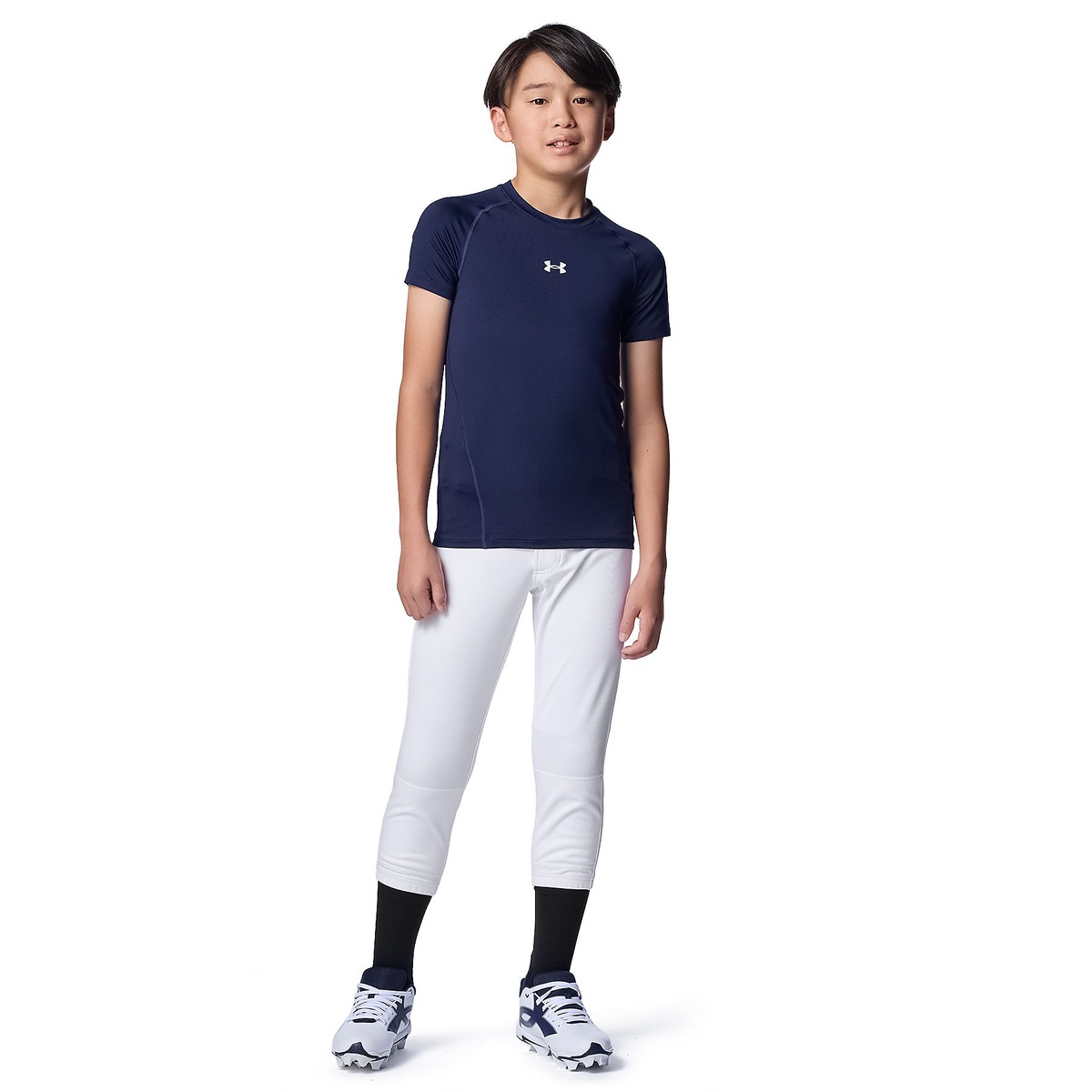 UA HEATGEAR COMFORT FITTED SHORT SLEEVE CREW NECK SHIRT