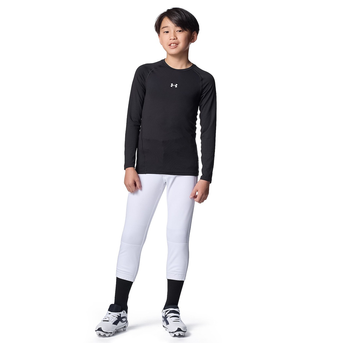 UA HEATGEAR COMFORT FITTED LONG SLEEVE CREW NECK SHIRT